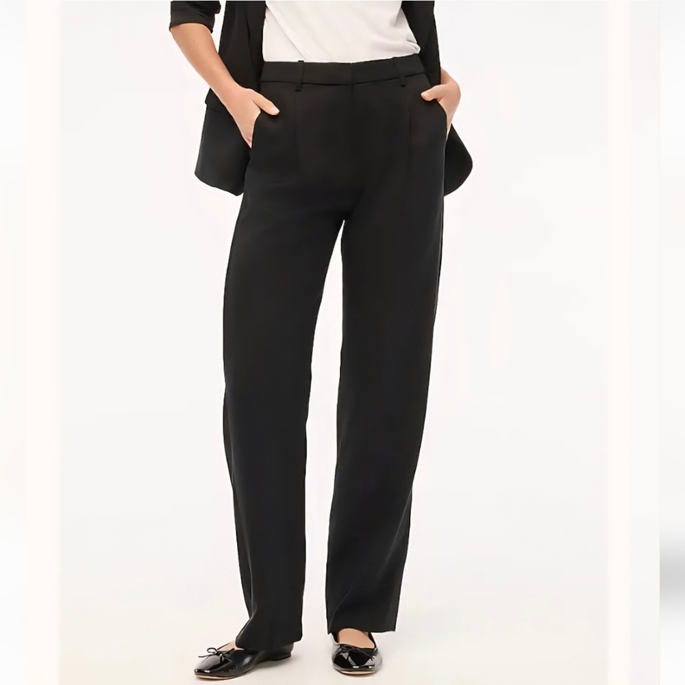 NWT J. Crew Women Drapey Twill Pleated Pants Size 12